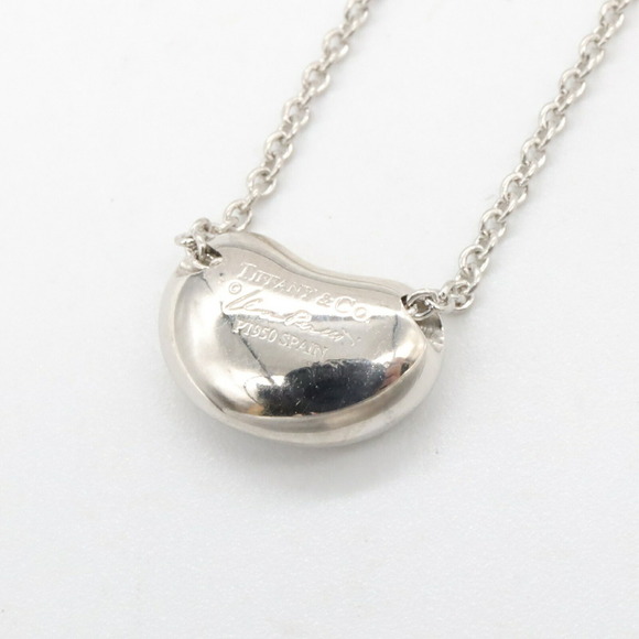 TIFFANY Authentic Silver Diamond Bean Necklace - Picture 7 of 8